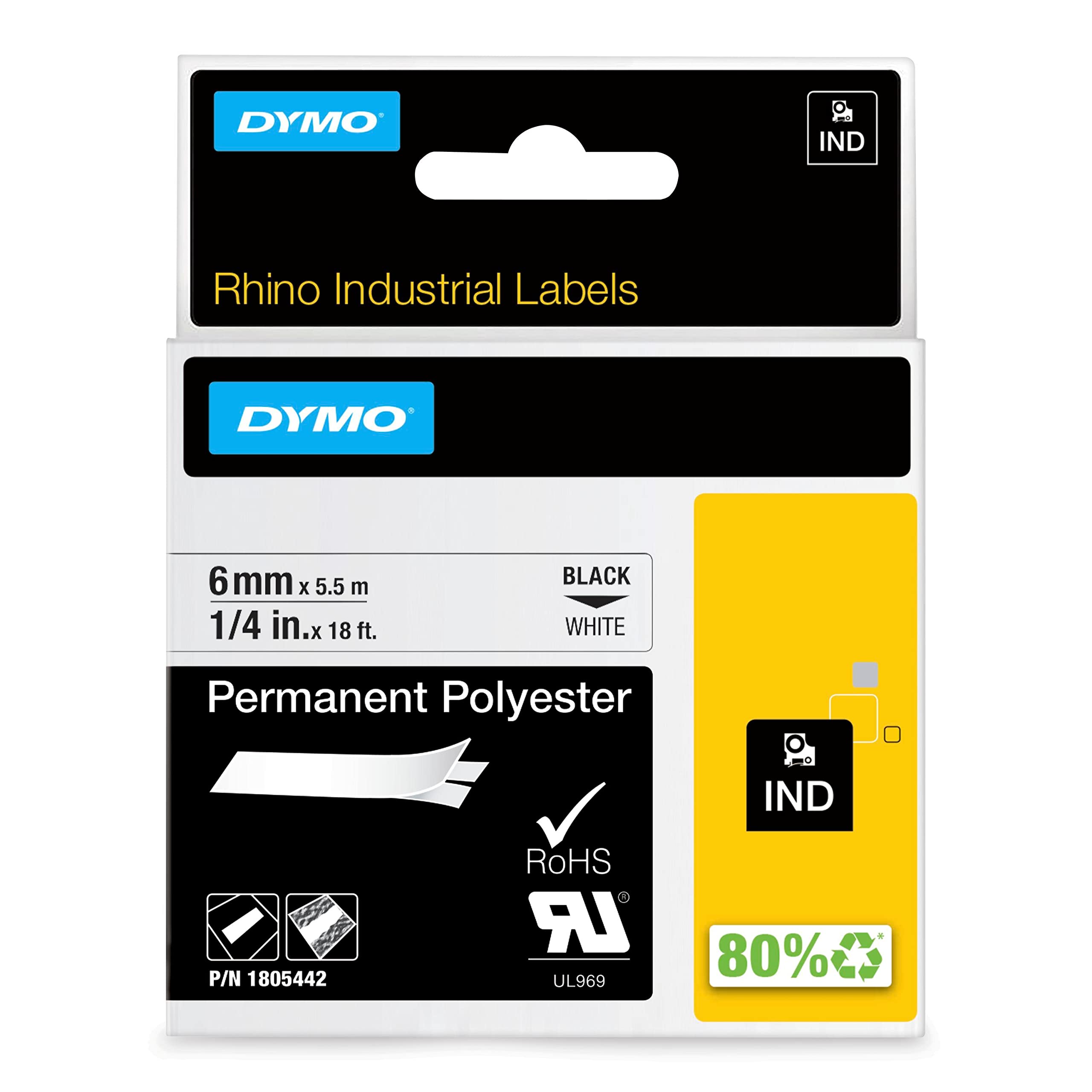 DYMO Rhino IND ORIGINAL Schriftband Polyester 6mm x 5