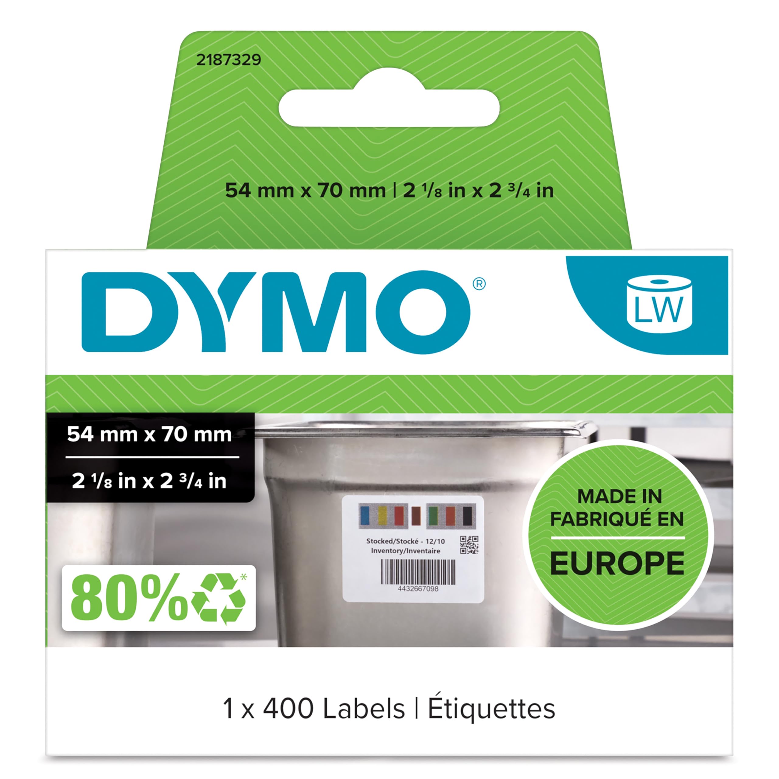 DYMO DY LW 2-3/4iX2-1/8i 70X54MM DOW LBL FSC(with color bars)