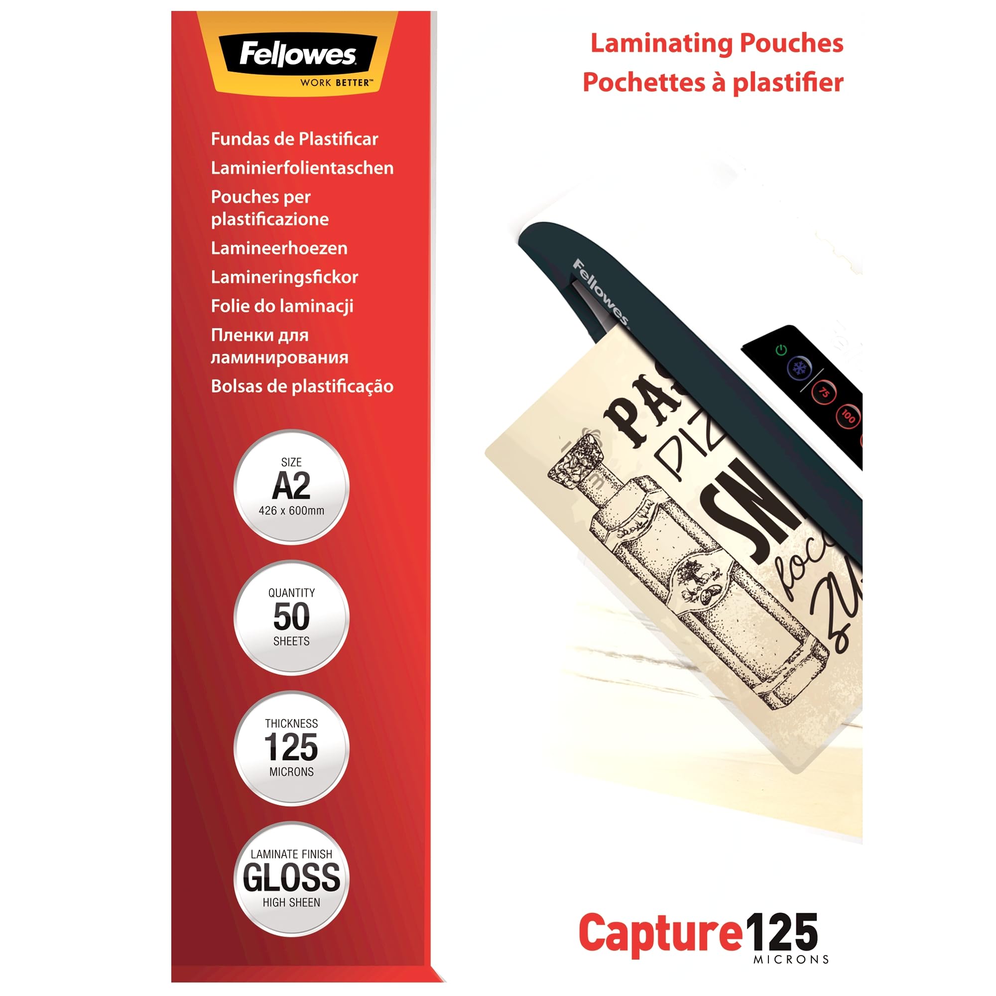 Fellowes POCHETTES A2 125 MICRONS X 50