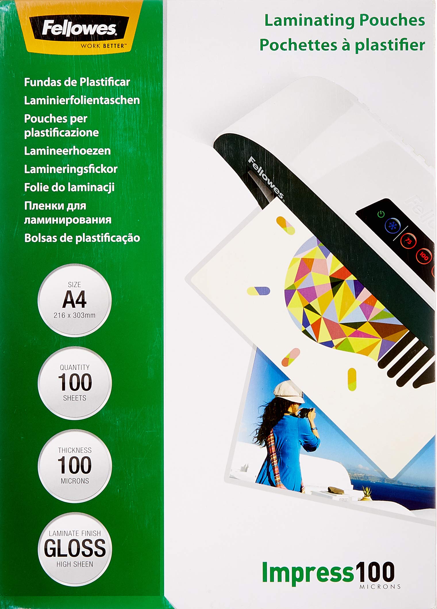 Fellowes POCHETTES A4 100 MICRONS X 100