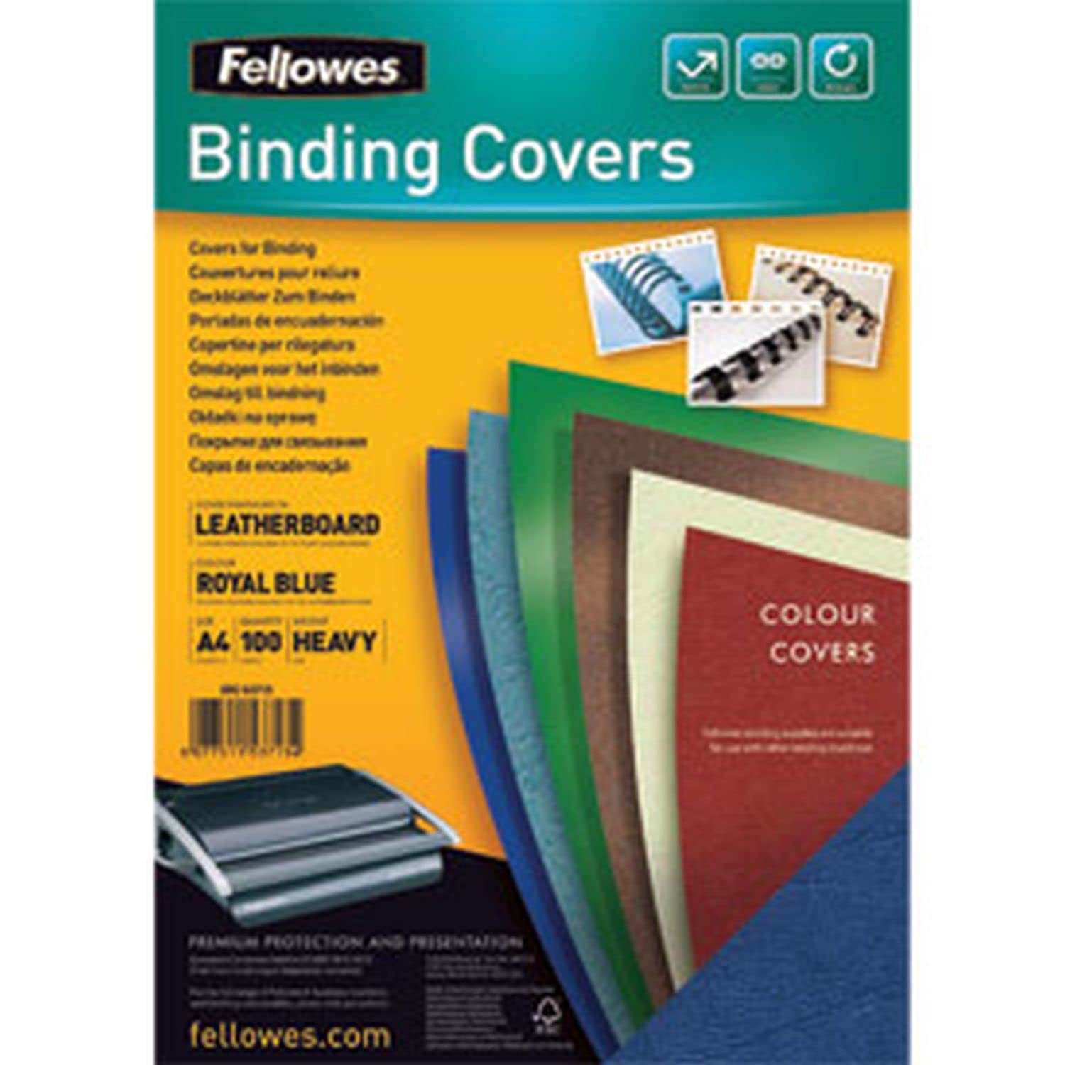 Fellowes delta couv a4 bleu royal x 100 fsc