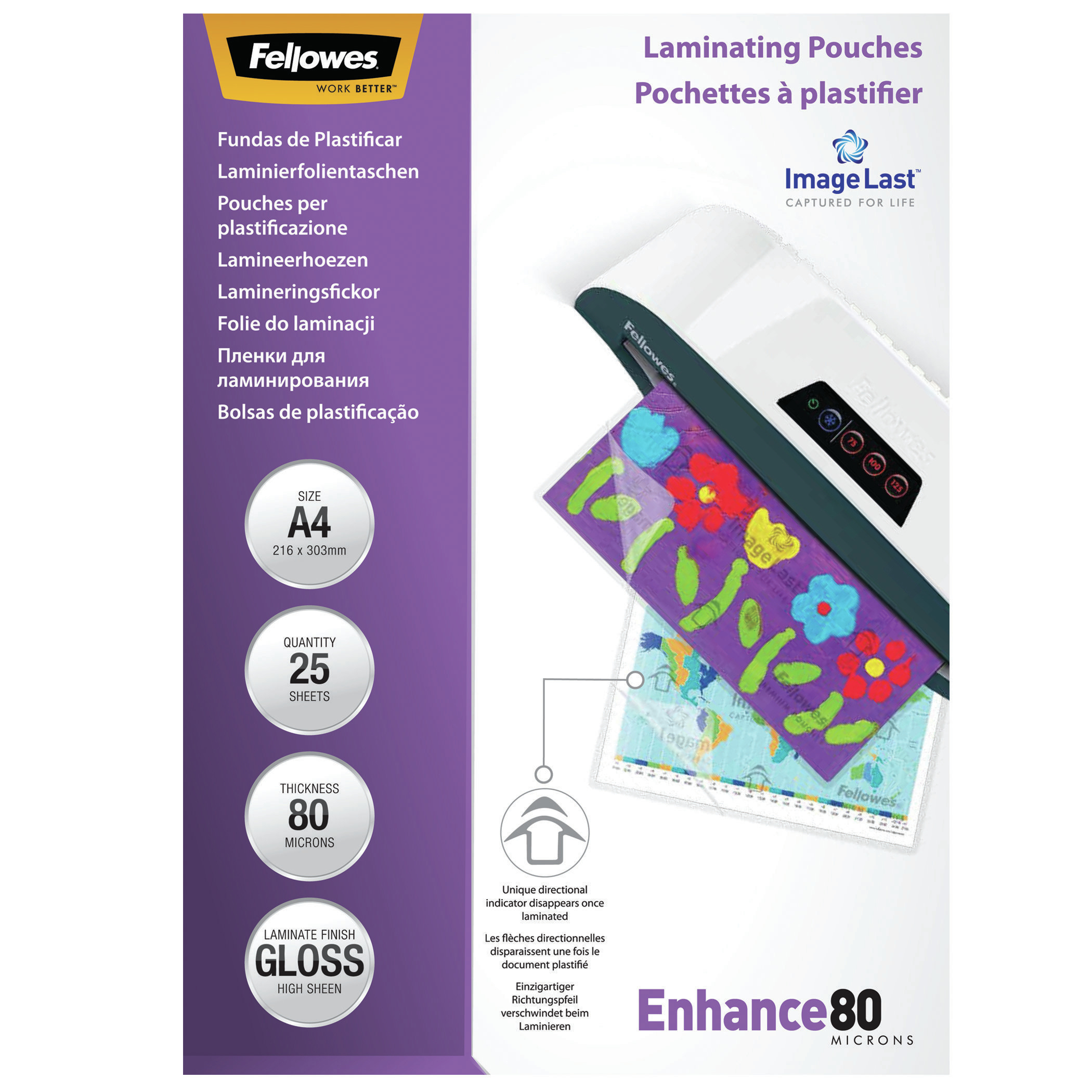 Fellowes IL POCHETTES A4 80 MICRONS X 25