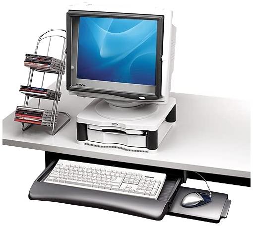 Fellowes Tiroir de Clavier Souris UnderDesk Keyboard Manager (Gris)