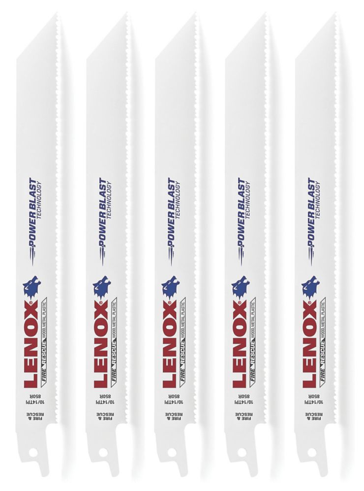 Lenox Lot de 5 lames pour scie sabre bi-métal pour démolition 203mm 20577850R