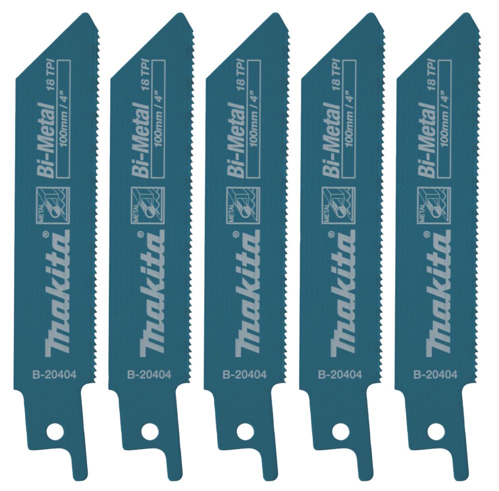 Makita Lot de 5 lames pour scie sabre 100mm B-20404