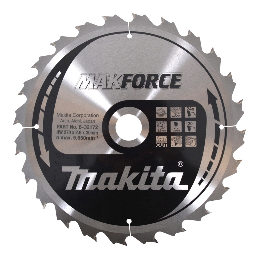 Makita Lame de scie MAKFORCE 270x30x24Z