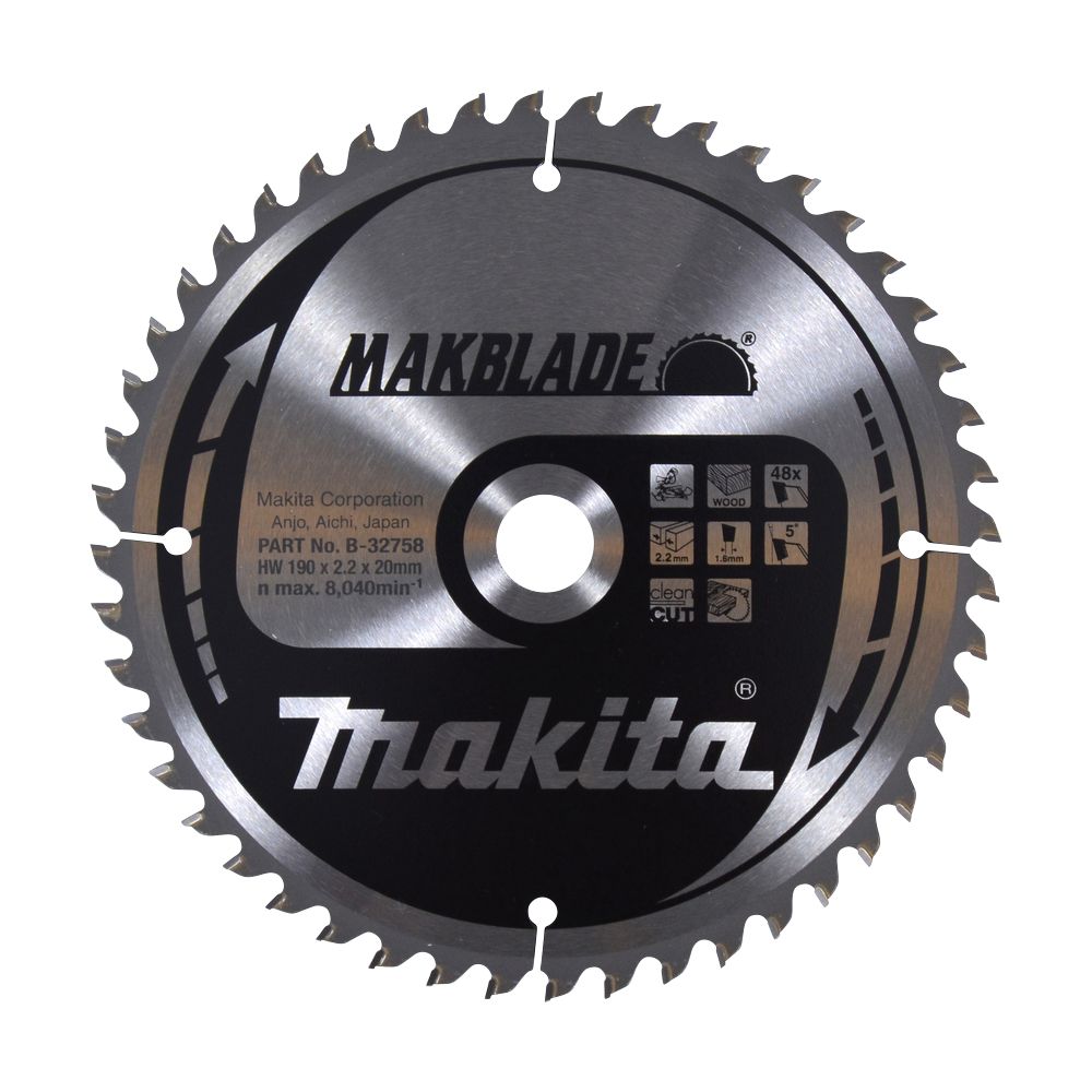Makita Lame de scie à onglet bois 190 x 20mm 48 dents