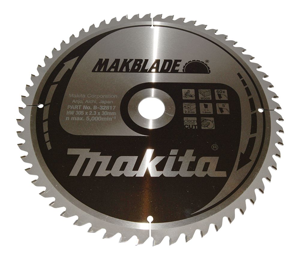 Makita Lame de scie à onglet bois 305 x 30mm 60 dents Makblade