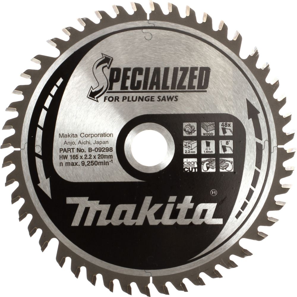 Makita Lame de scie circulaire bois 165 x 20mm 48 dents Specialized