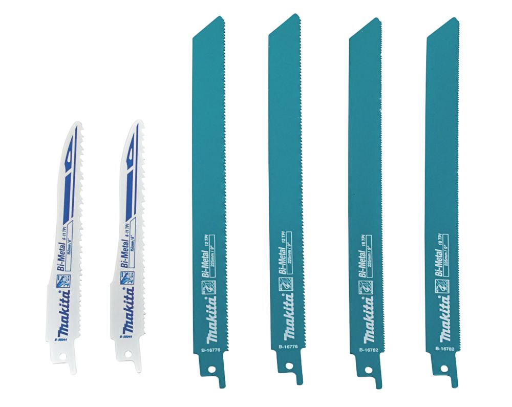 Makita Lot de 6 lames pour scie sabre 152-225mm B-44448