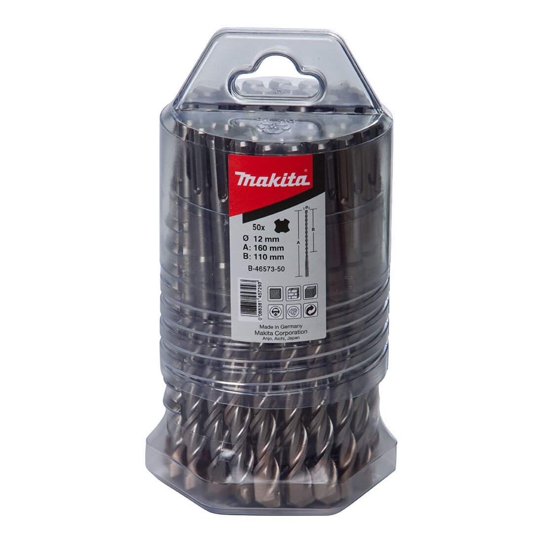Makita SDS-V-PLUS Jeu de forets 12x160 50 pièces B-46573-50