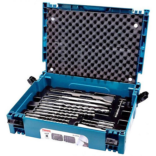 Makita Coffret MAKPAC SDS-Plus 12 forets et 5 outils burinage