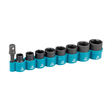 Makita Assortiment de 8 adaptateurs de douilles 3/8