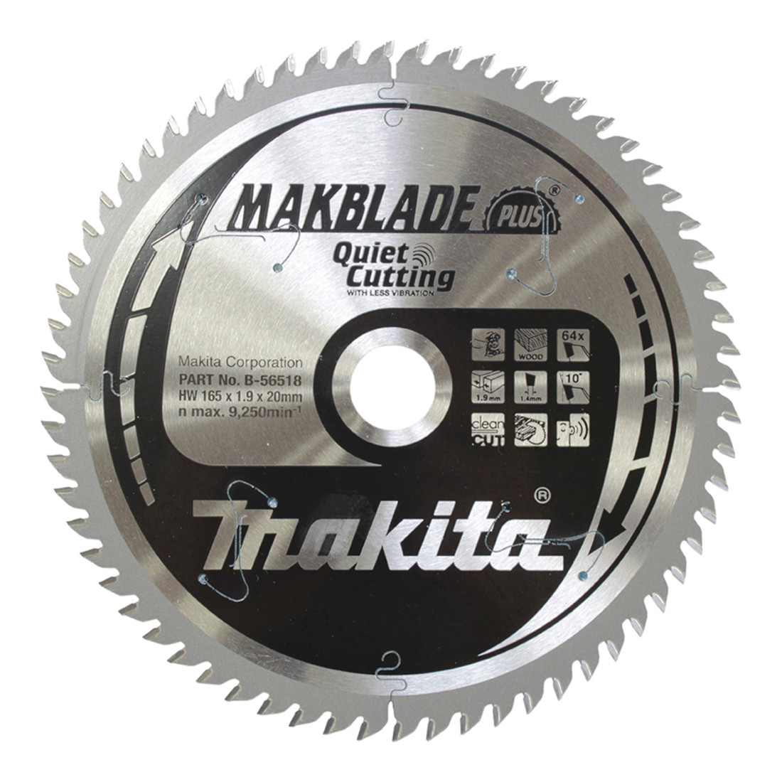 Makita MAKBLADE+ lame de scie 165x20x64Z