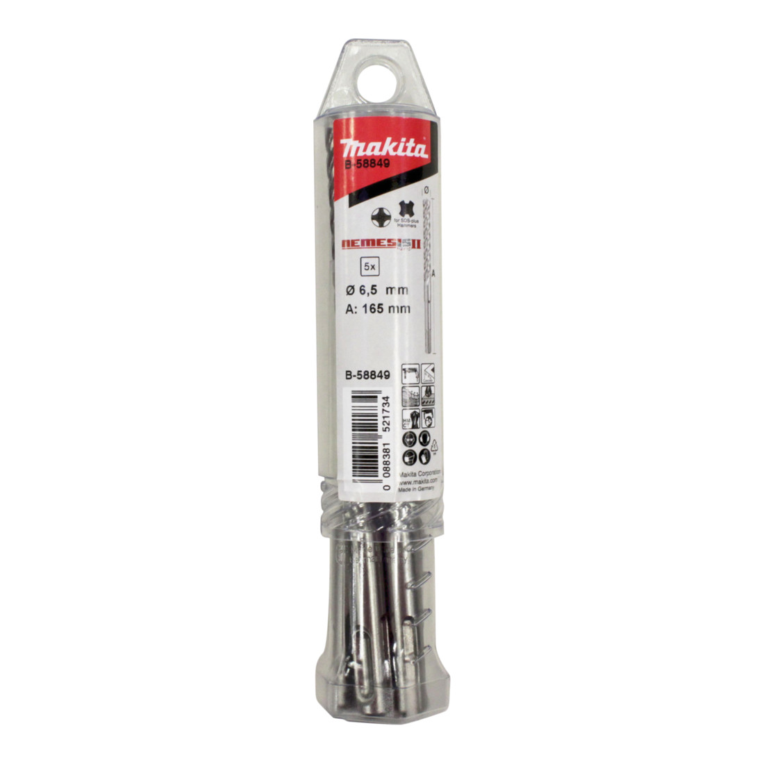 Makita NEMESIS 2 SDS+ foret 6,5x165 5-pièces