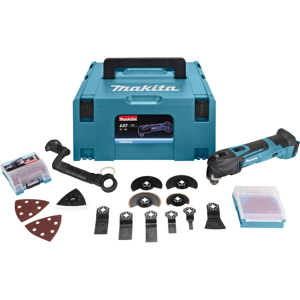 Makita Découpeur-ponceur multifonctions 18V (sans batterie ni chargeur) + coffret MAKPAC