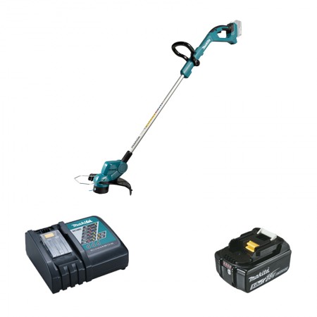 Makita Coupe-bordure 18V DUR193Z + 1 batterie BL1850B 18V 5Ah + 1 chargeur rapide DC18RC