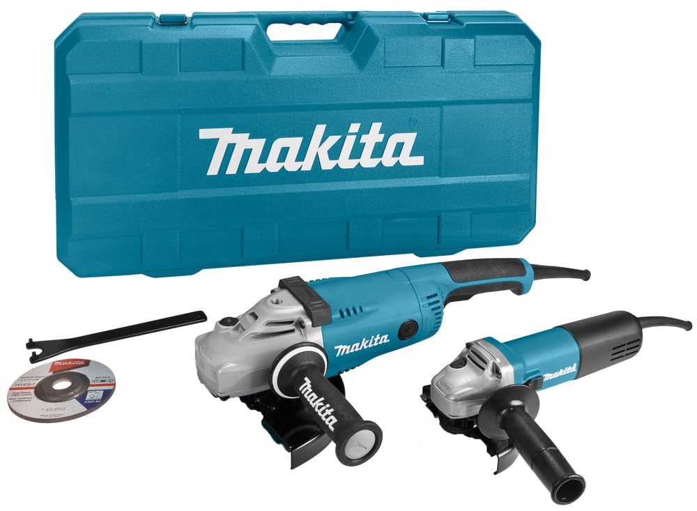 Makita Pack Meuleuses d'angles 125 mm 840W et 230 mm 2200W en coffret standard