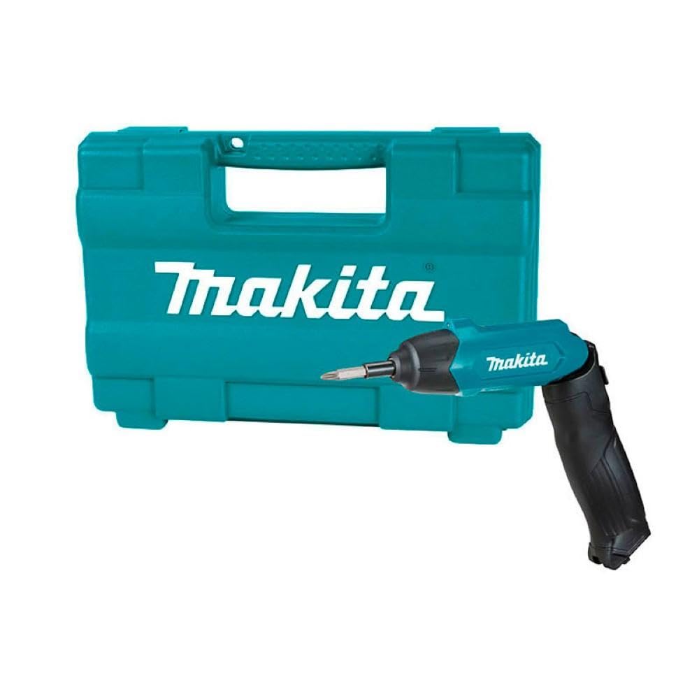 Makita Tournevis 3,6V à batterie intégrée 4,5Nm + chargeur + kit d'accessoires + coffret plastique