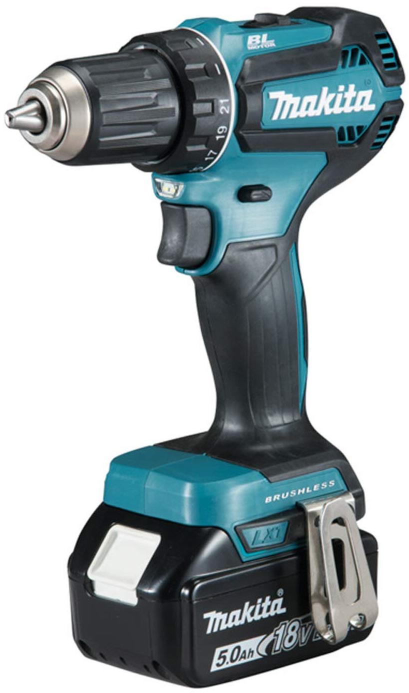 Makita Perceuse-visseuse 18V + 2 batteries BL1850B + chargeur DC18RC + Makpac 2