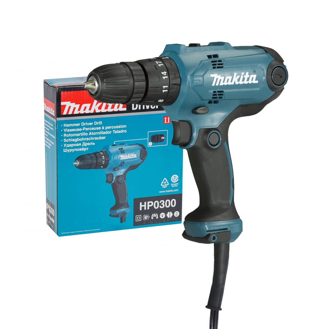 Makita perceuse makita à percussion hp0300 240.0 V 320 W sans batterie sans coffret