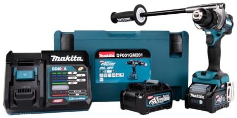 Makita Perceuse-visseuse 40V + 2 batteries 2.5Ah + chargeur + Makpac
