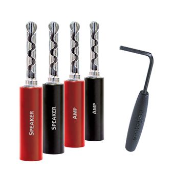 Audioquest FICHES BANANE SUREGRIP 100 ARGENT (LOT DE 8)