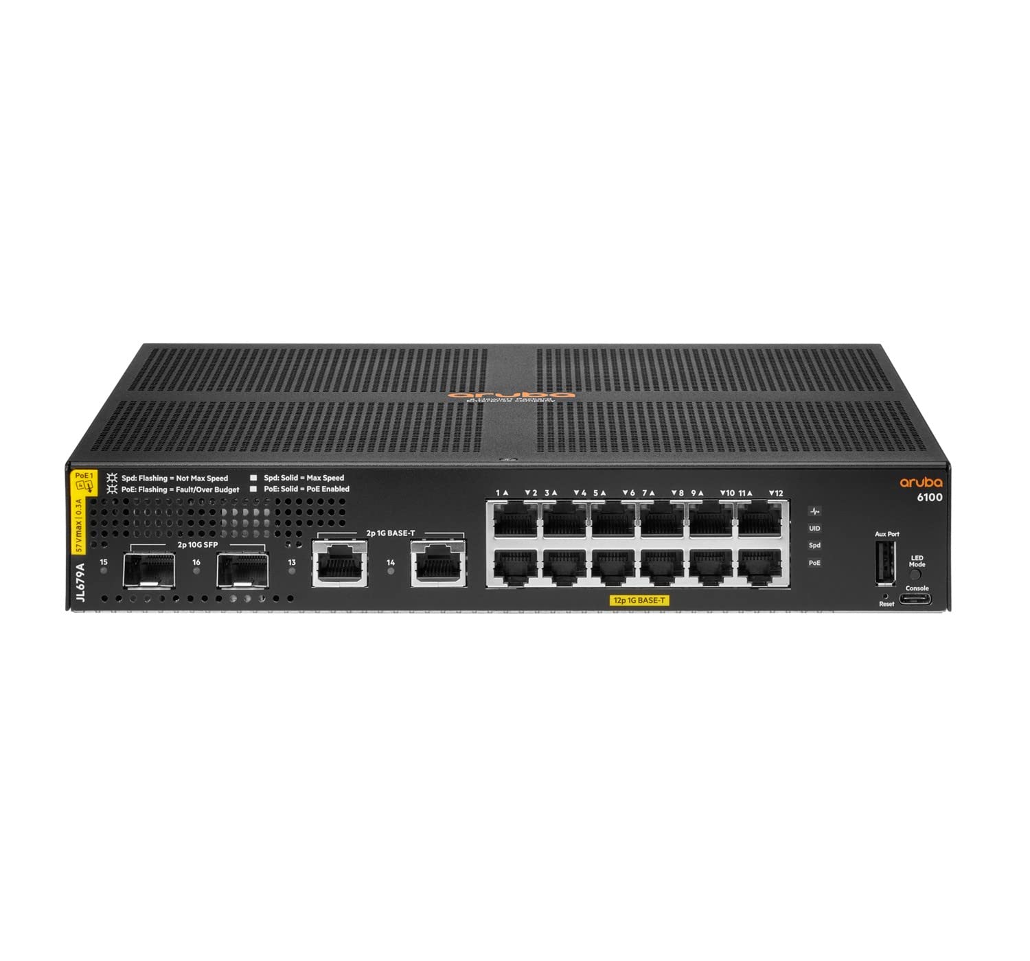 HPE Aruba 6100 12G Class4 PoE Switch