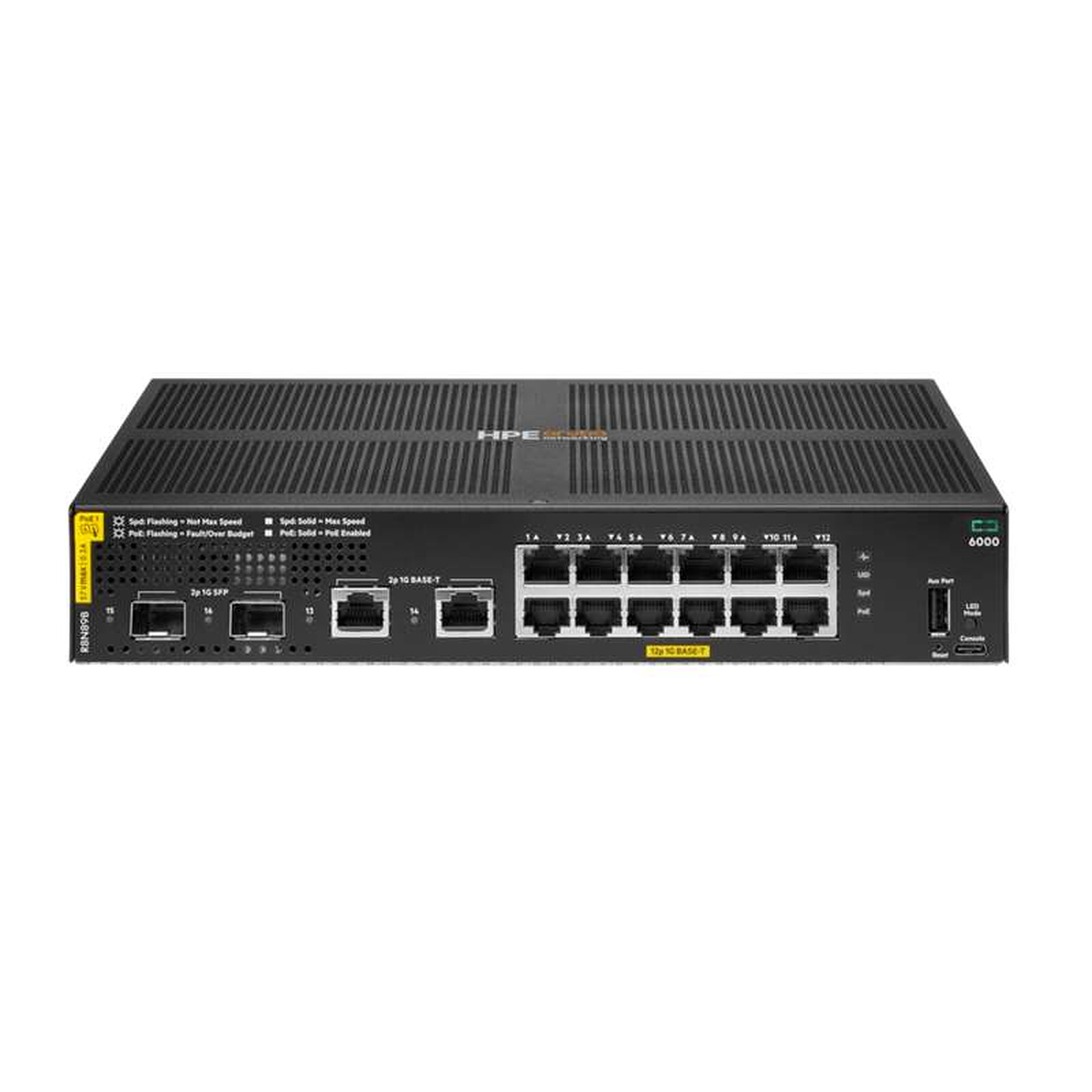 Aruba HPE Aruba Networking CX 6000 12p 10M/100M/1G Class4 PoE 2p SFP 1G 139W Switch EU en