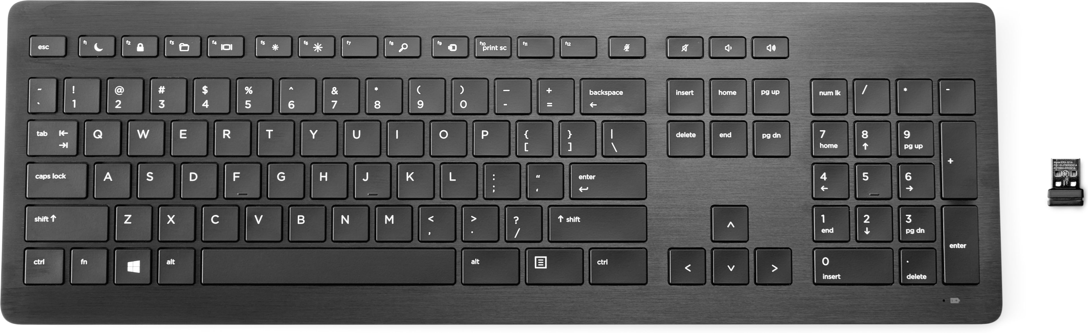 HP Wireless Premium Keyboard clavier Maison RF sans fil Noir