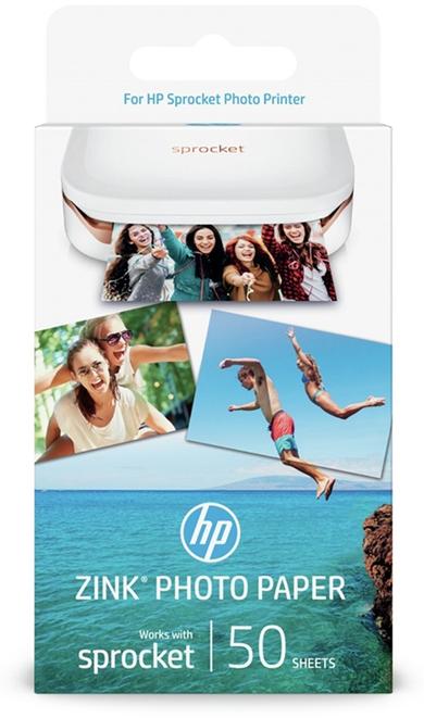 HP PAPIER PHOTO à dos adhésif SPROCKET 50 FEUILLES