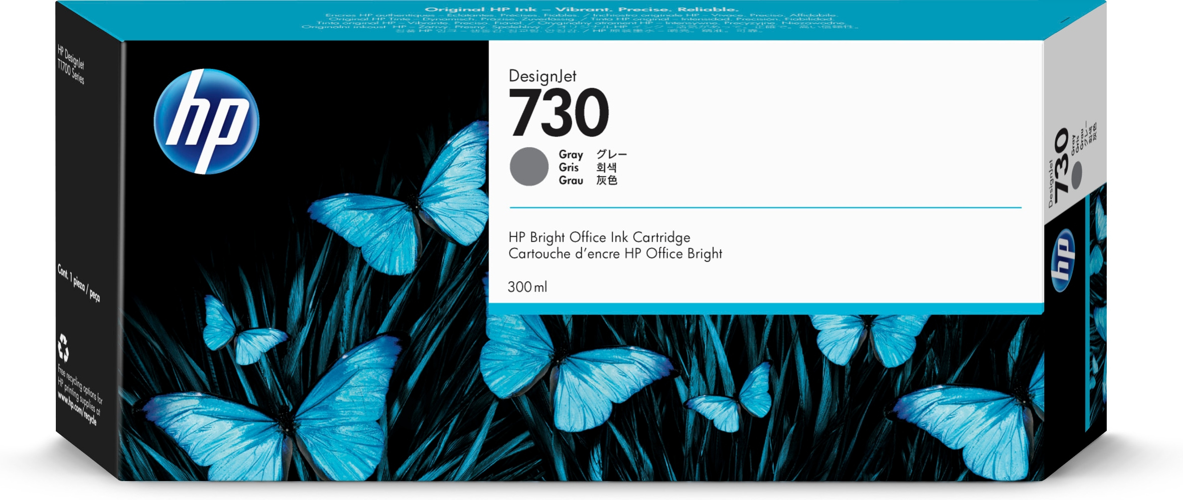 HP HP 730 300 ml Gray Ink Cartridge