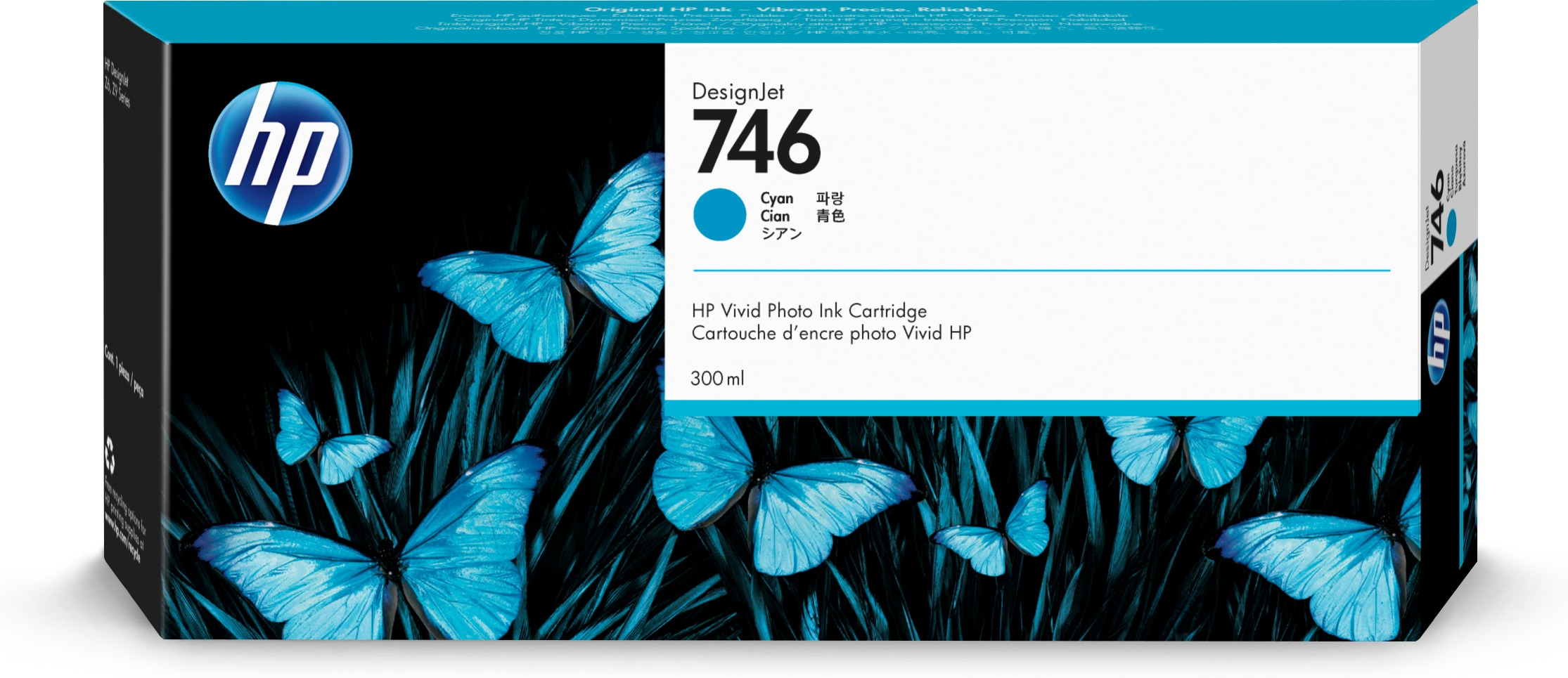 HP 746 300-ml Cyan Ink Cartridge