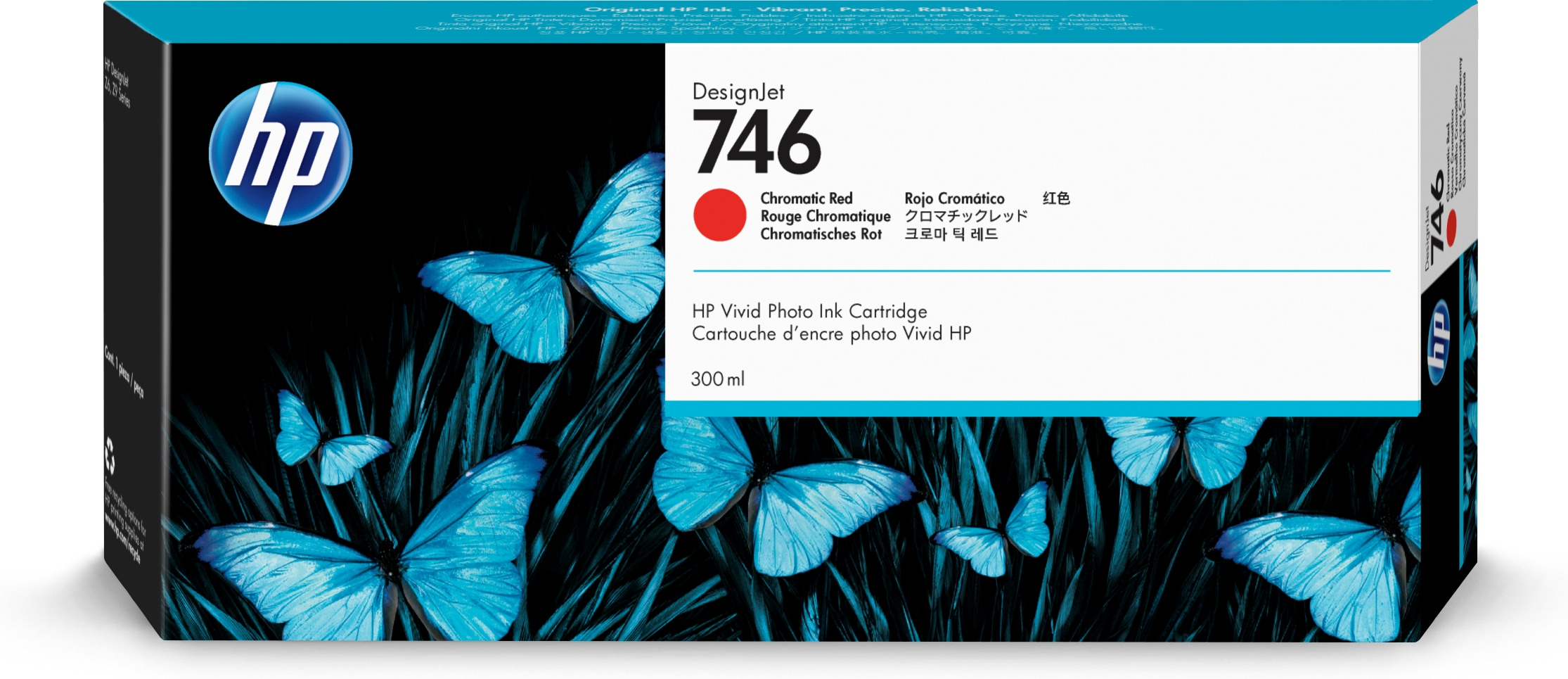 HP 746 300-ml Chromatic Red Ink Cartridge