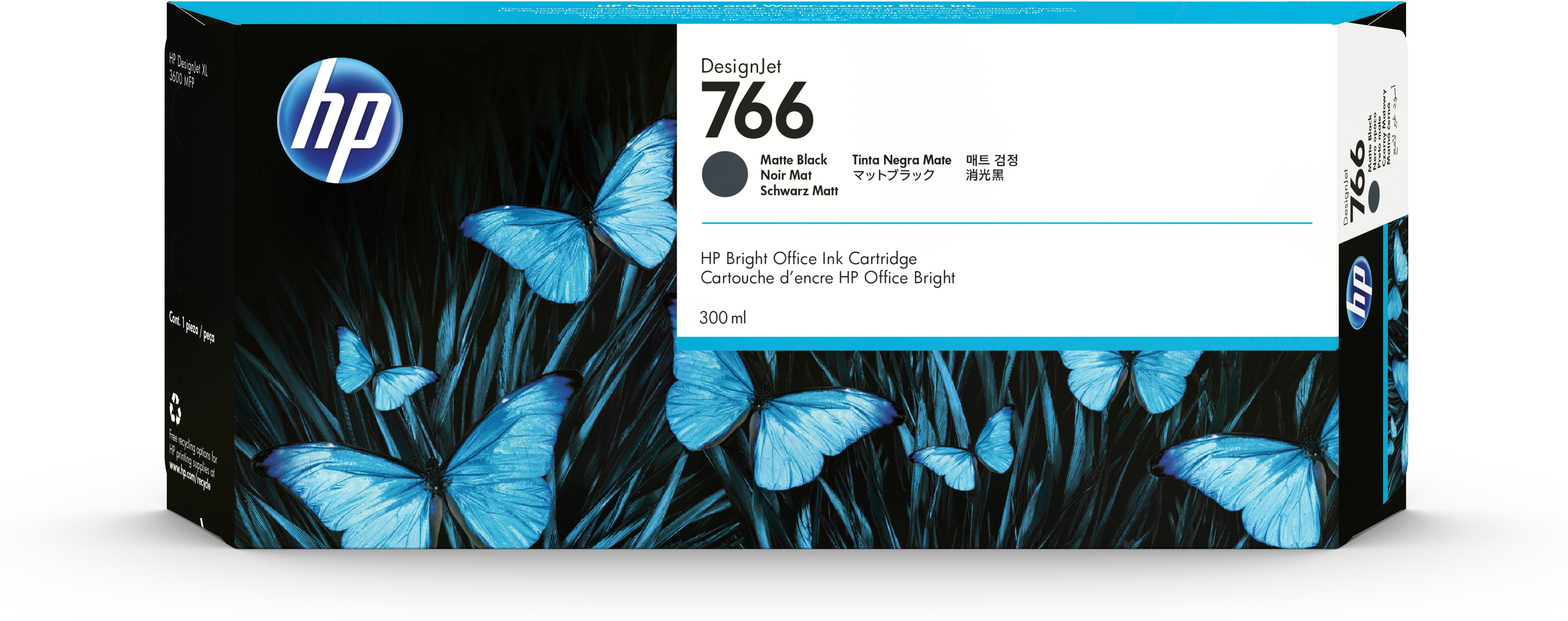 HP 766 300-ml Matte Black Ink Crtg