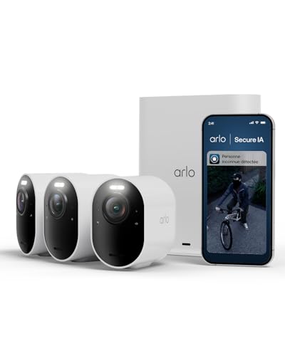 ARLO Caméra de surveillance Pack 3cam.ext. 4K Ultra3+panneau solaire