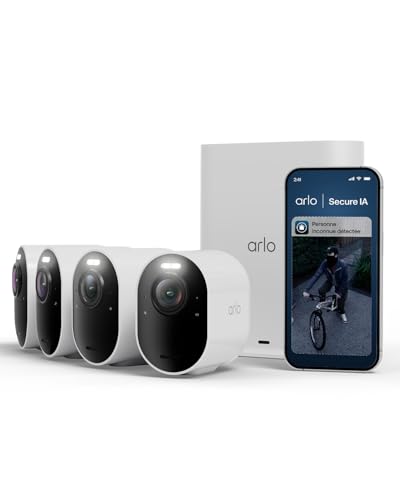 ARLO Caméra de surveillance Pack 4cam.ext. 4K Ultra3+panneau solaire