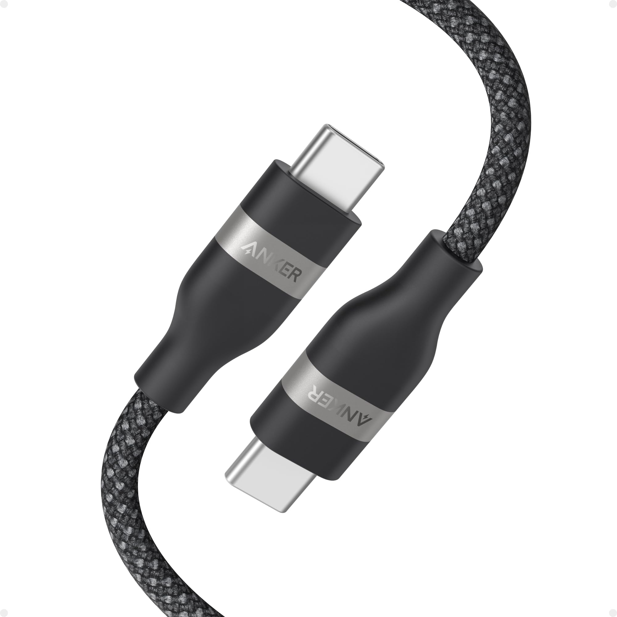 Anker USB-C to USB-C Cable (0.9m Upcycled-Braided) Black