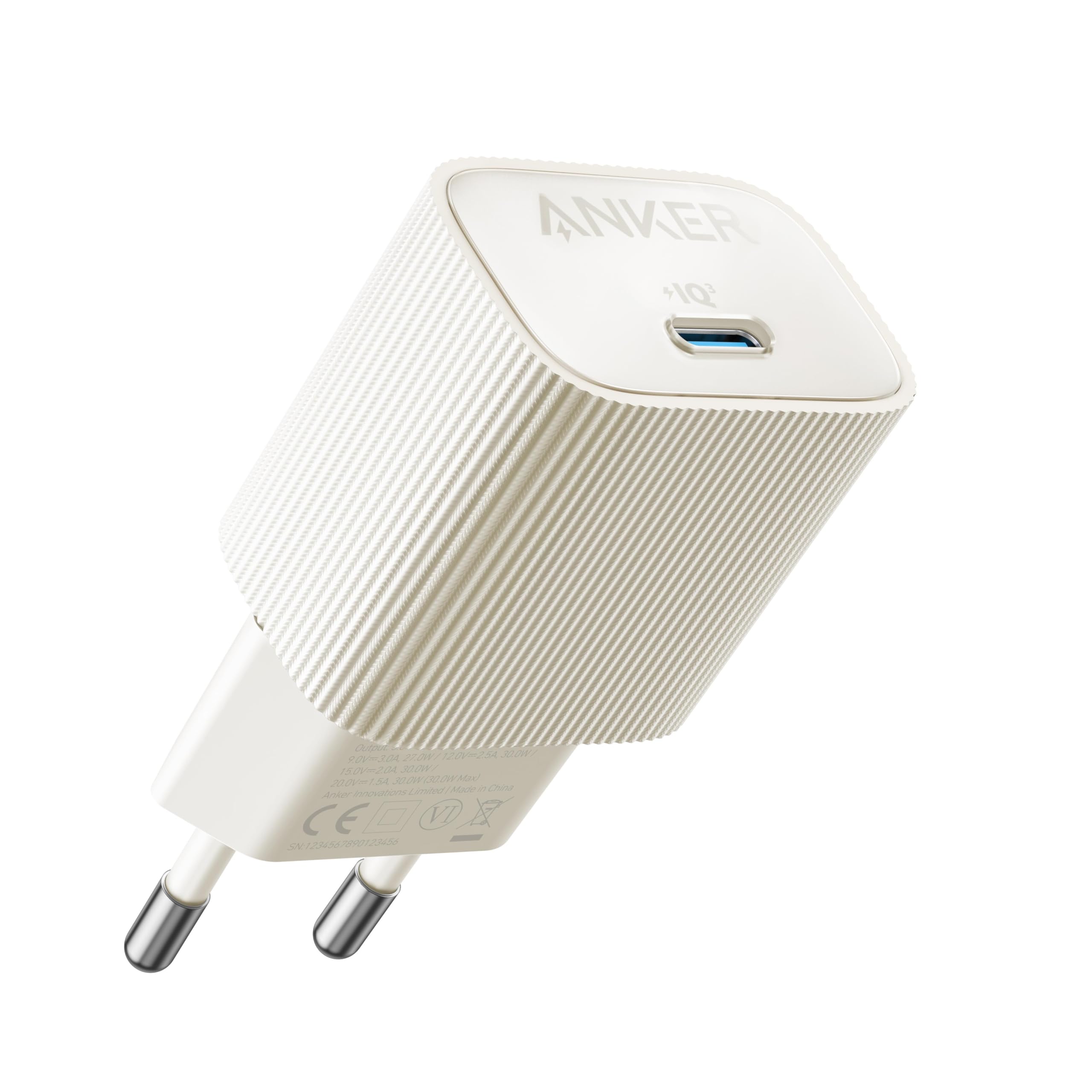 Anker Chargeur secteur Nano 4 - 1x USB-C 30W (Blanc)
