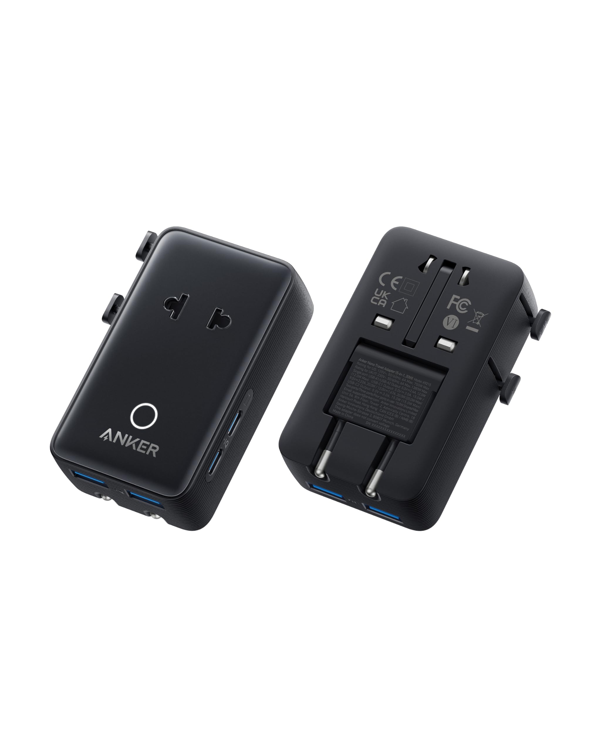 Anker Nano Travel Adapter (5-in-1 20W)