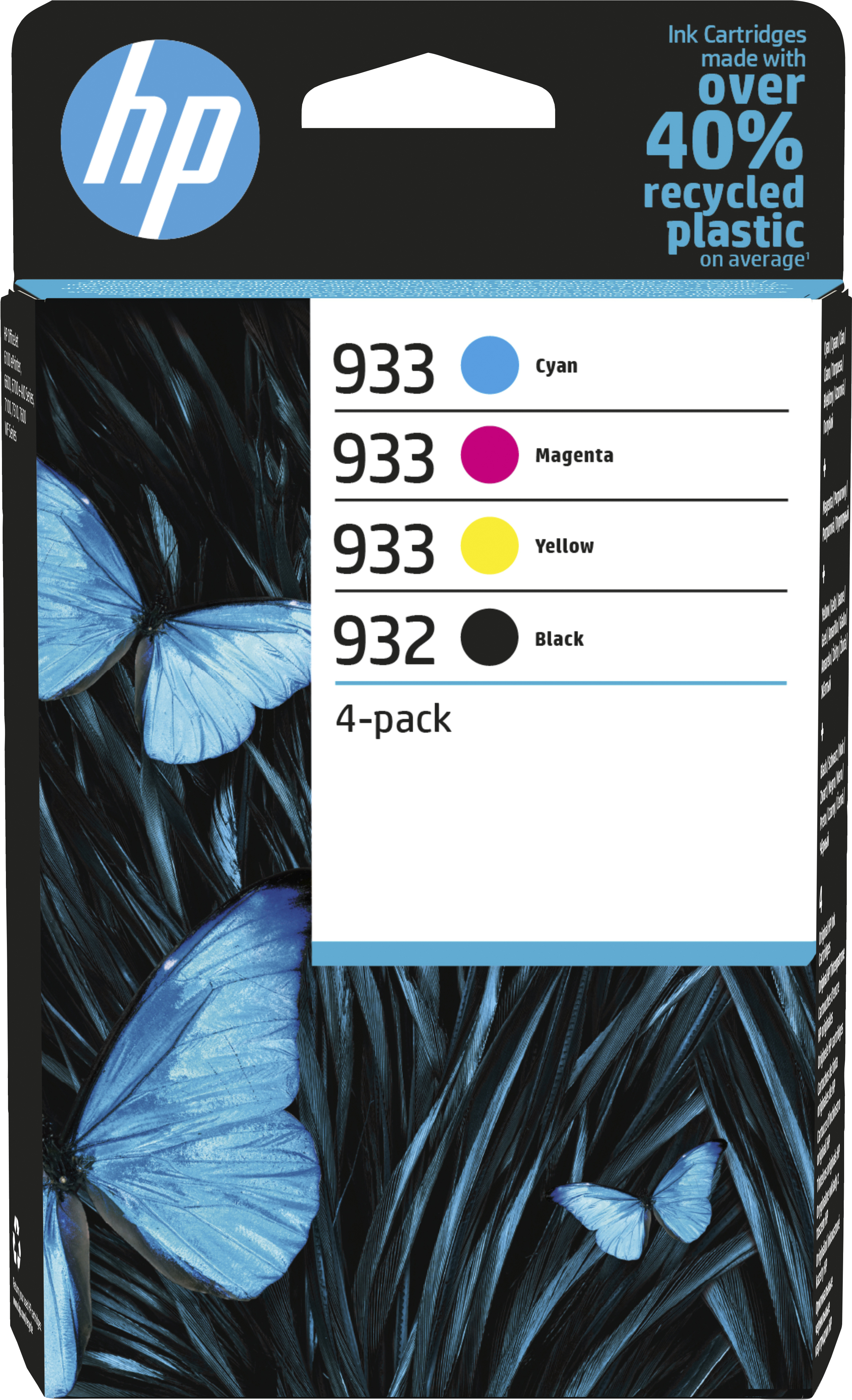 HP 932 Black 933 CMY Original Ink Cartridge 4-Pack