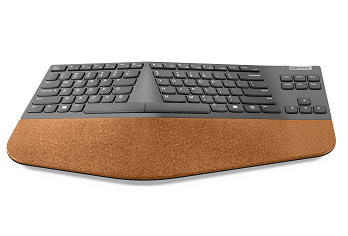 LENOVO Clavier sans fil Go Ergonomique 88 touches Incliné Gris