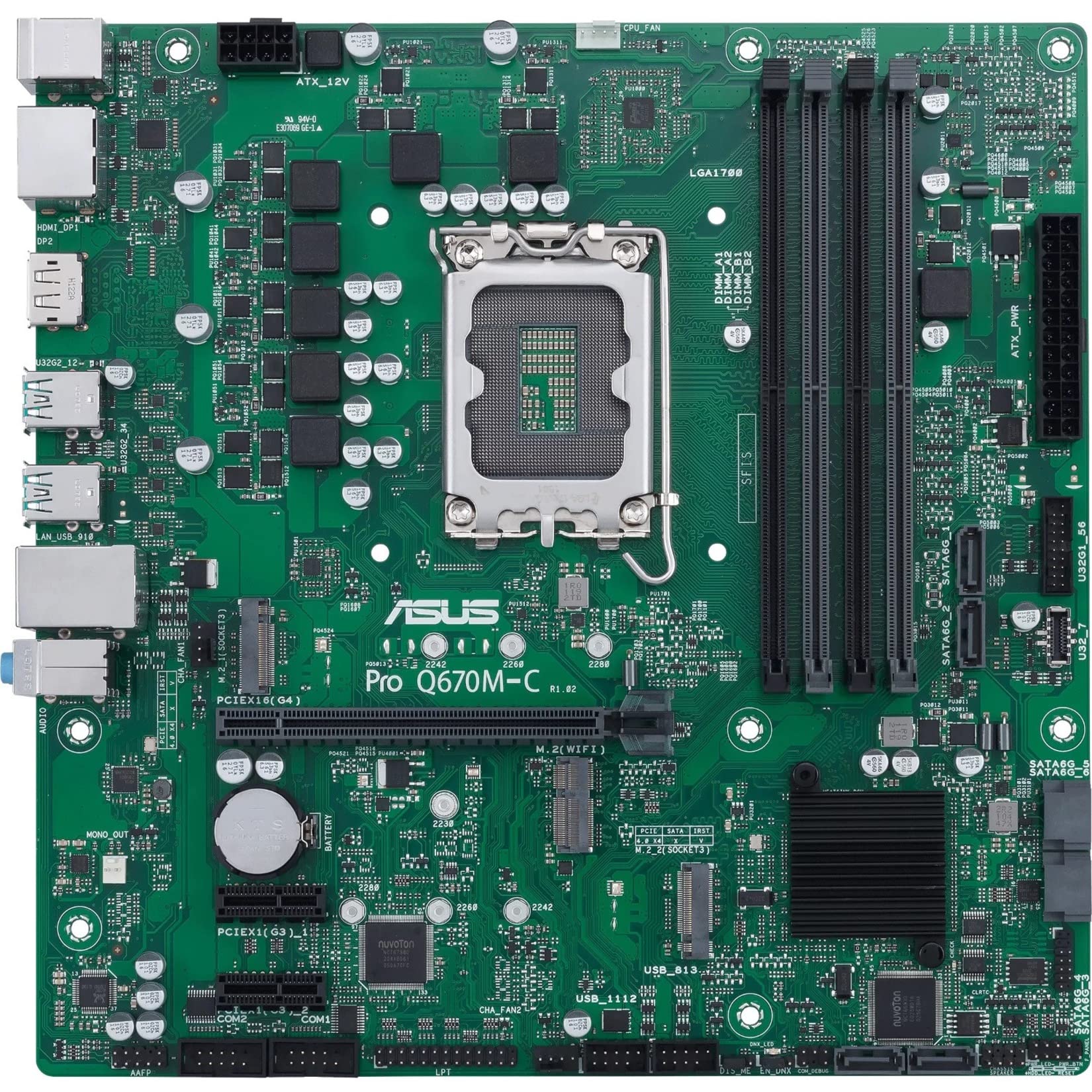 ASUS PRO Q670M-C-CSM LGA1700 4xDDR5 microATX 6xSATA MB 2xM.2 1xHDMI 2xDP