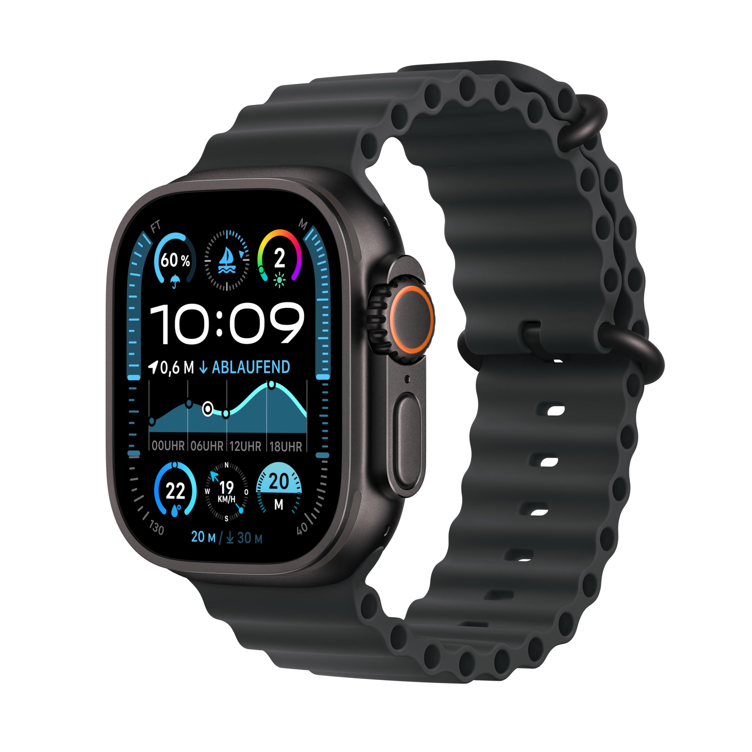 APPLE Modèle du produit : Smartwatch Watch Ultra 2 49mm Black Titan Case Black Ocean Band