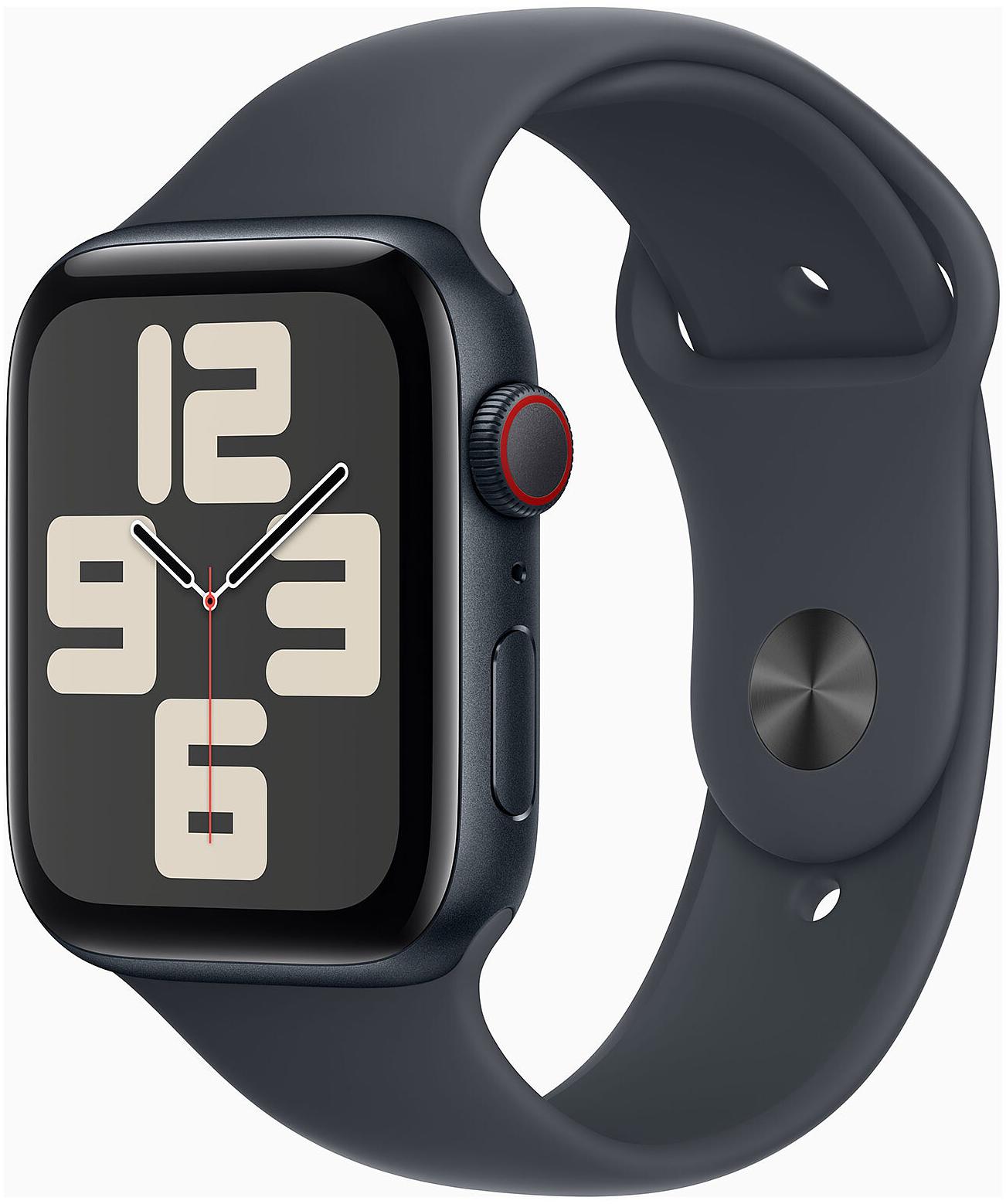 APPLE Watch SE GPS + Cellular (2024) 44 mm Aluminium Minuit Bracelet Sport Minuit M/L