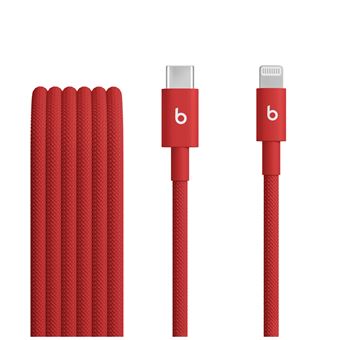 APPLE Câble Beats Lightning vers USB C 1,5 m Rouge Tressé Charge Rapide