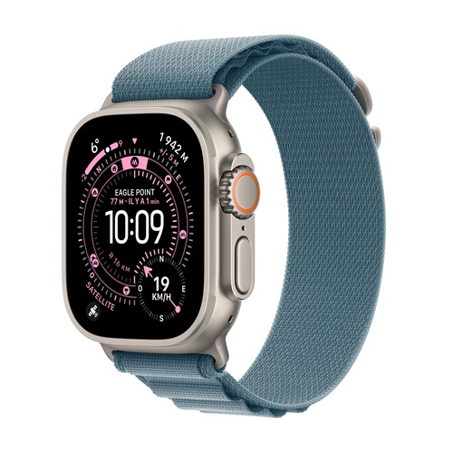 APPLE Watch Ultra 3 GPS + Cellular 49 mm Titane Naturel Boucle Alpine Bleu Clair L
