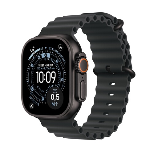 APPLE Watch Ultra 3 GPS + Cellular 49 mm Titane Noir Bracelet Océan Noir