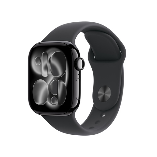 APPLE Watch Series 11 GPS + Cellular 42 mm Aluminium Noir de Jais Bracelet Sport Noir S/M