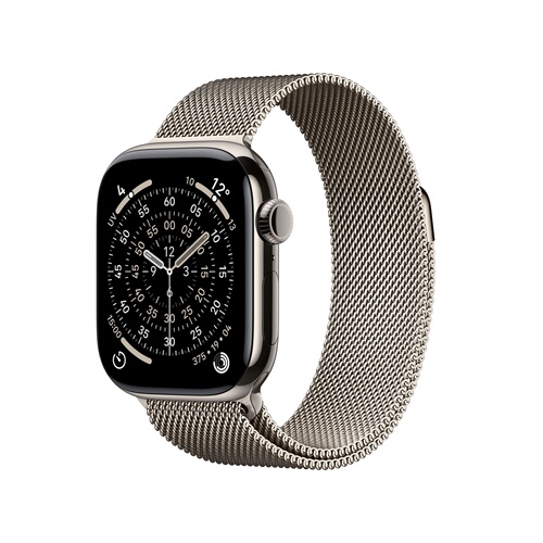 APPLE Watch Series 11 GPS + Cellular 42 mm Titane Naturel Bracelet Milanais